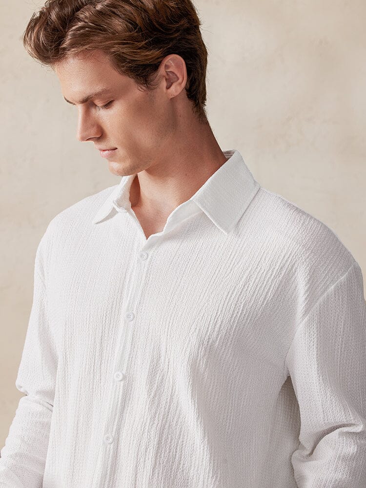 Casual Comfy Textured Shirt - Image 11