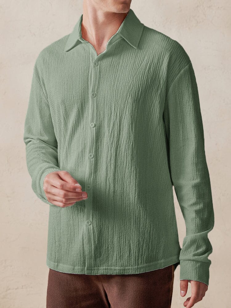 Casual Comfy Textured Shirt - Image 3
