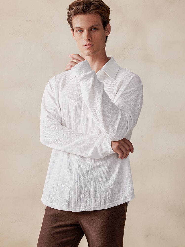Casual Comfy Textured Shirt - Image 8