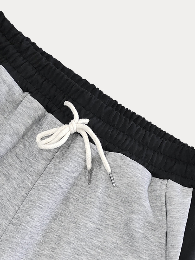 Casual Contrast Color Drawstring Jogger Pants - Image 10