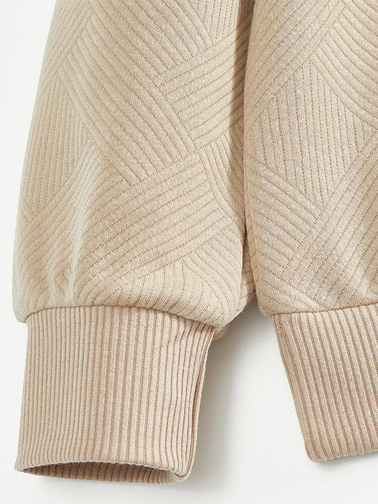 Casual Diamond Jacquard Top - Image 7