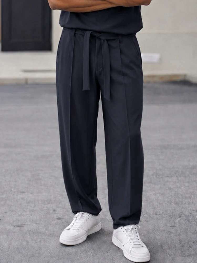 Casual Drawstring Design T-Shirt Pants Set - Image 4
