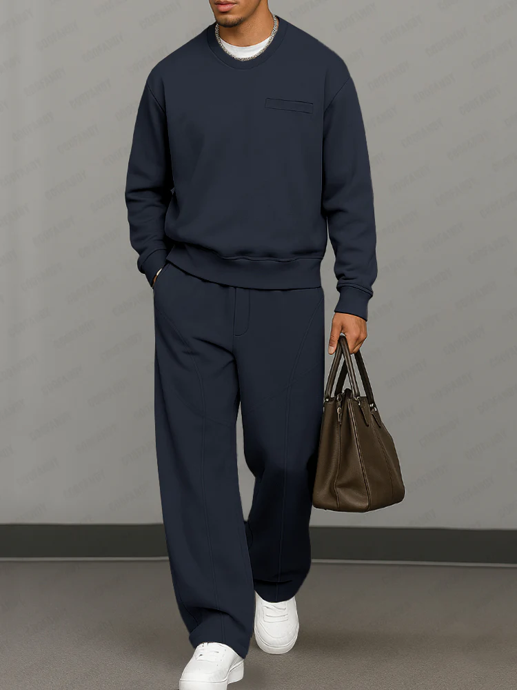 Casual Essential Sweatshirt Pants Set - Image 2
