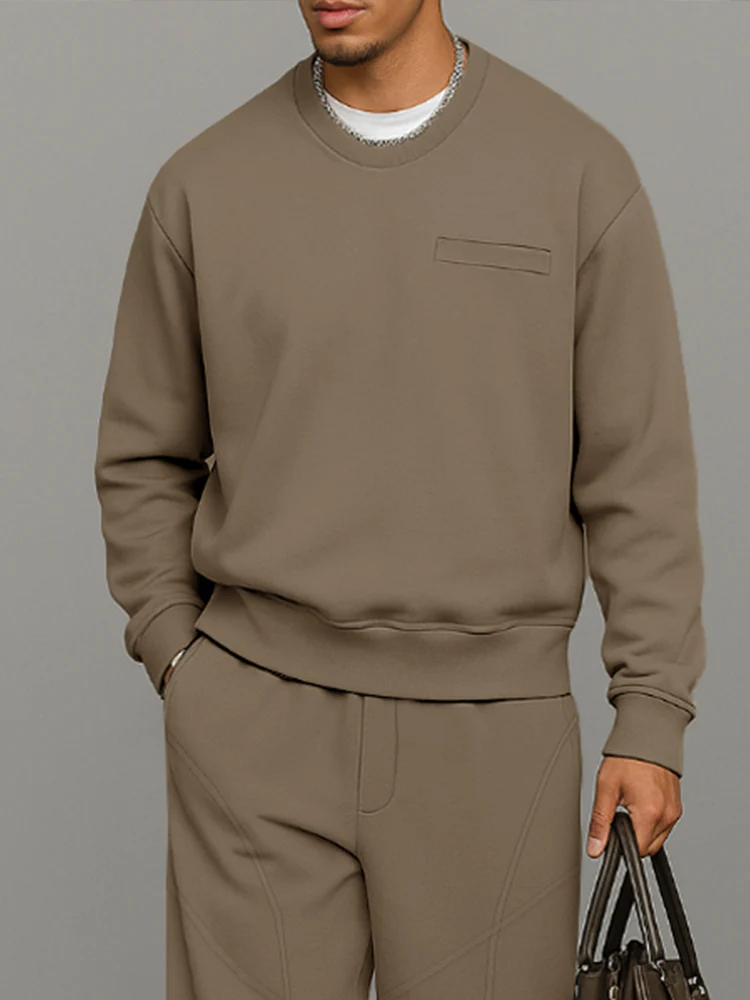 Casual Essential Sweatshirt Pants Set - Image 3