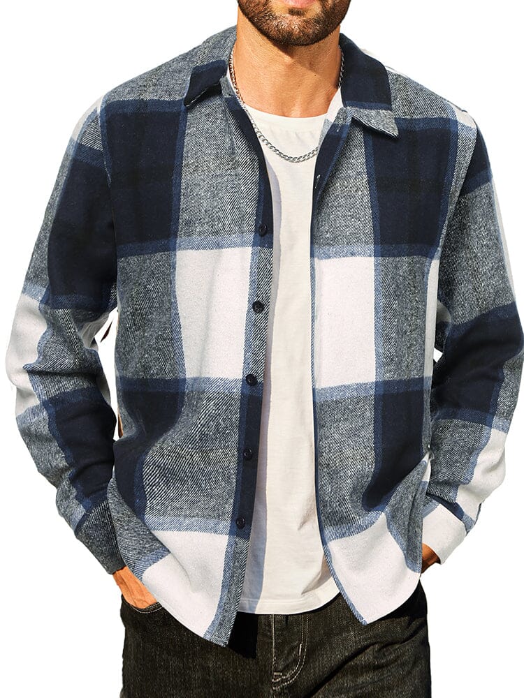 Casual Flannel Plaid Shirt - Image 3
