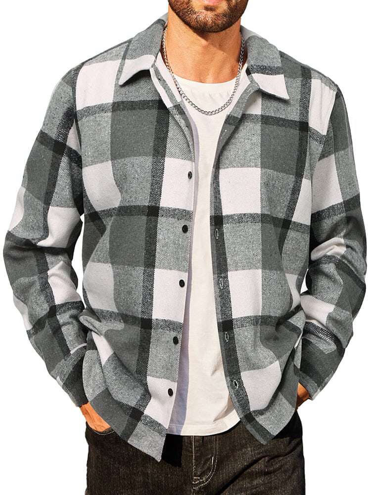 Casual Flannel Plaid Shirt - Image 5