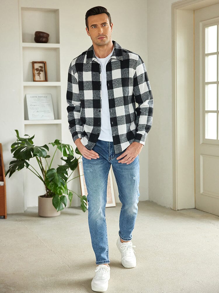 Casual Flannel Plaid Shirt - Image 7