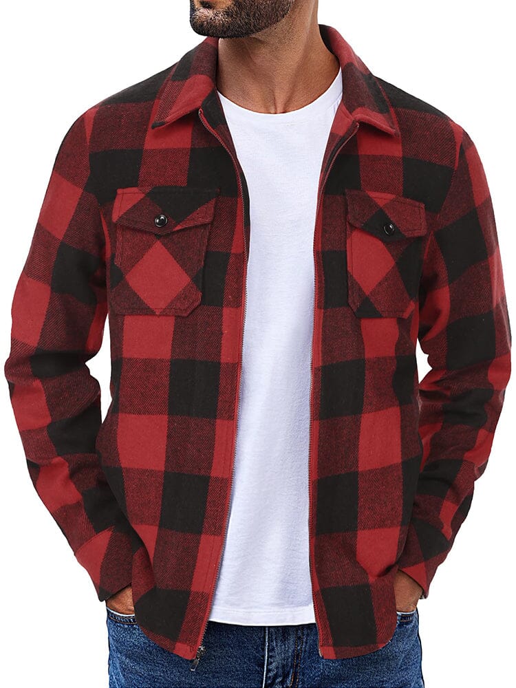 Casual Flannel Plaid Shirt Jacket (US Only) - Image 2