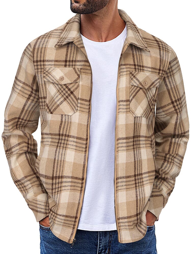 Casual Flannel Plaid Shirt Jacket (US Only) - Image 3