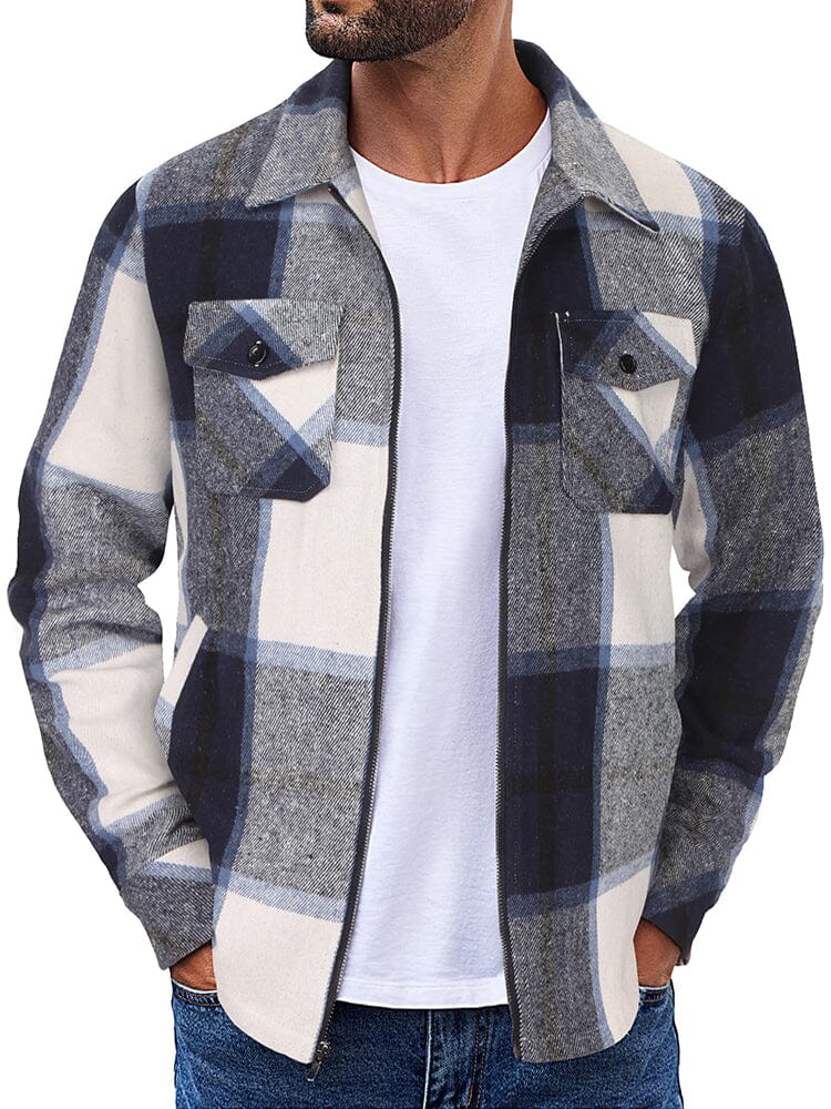Casual Flannel Plaid Shirt Jacket (US Only) - Image 5