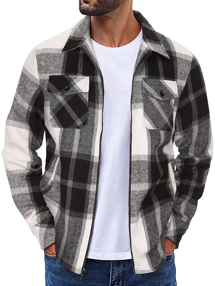 Casual Flannel Plaid Shirt Jacket (US Only) - Image 8