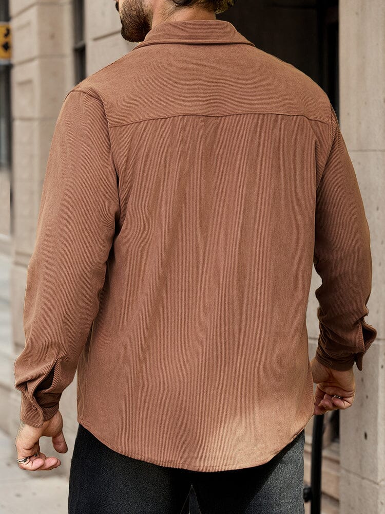 Casual Functional Corduroy Shirt - Image 7
