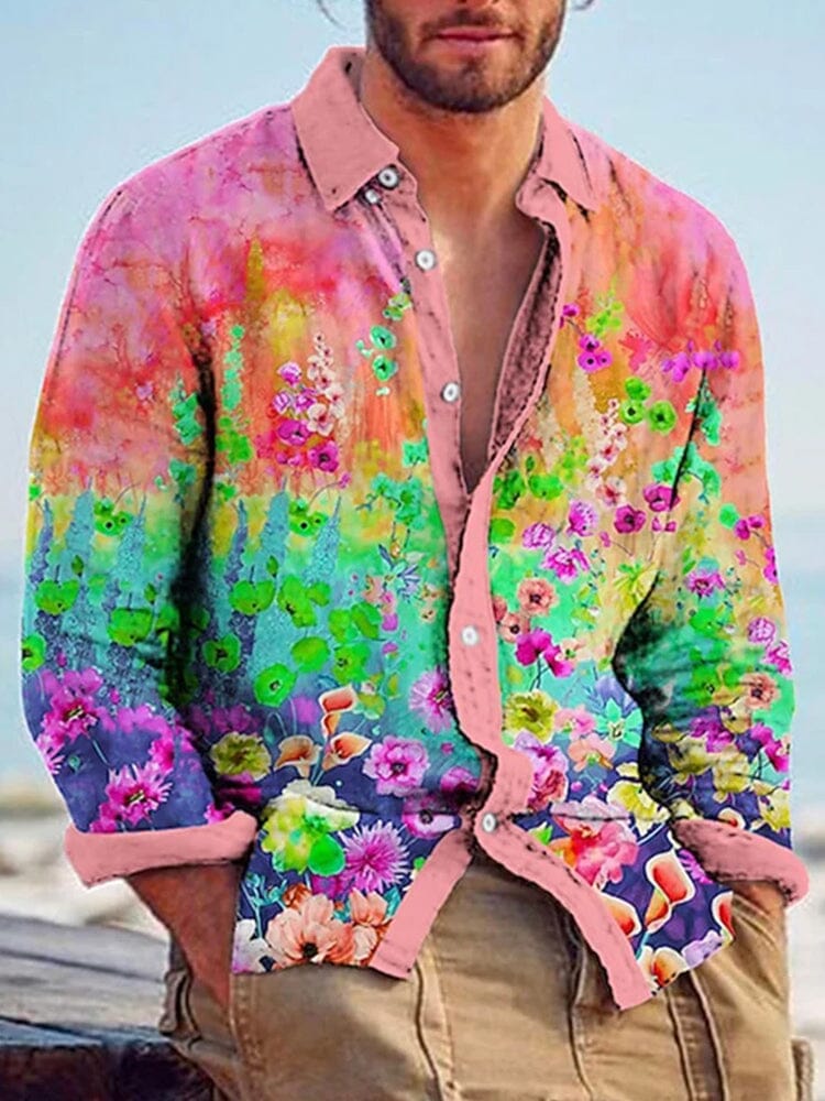 Casual Graphic Cotton Linen Shirt - Image 4