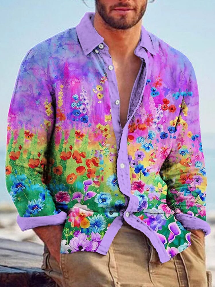 Casual Graphic Cotton Linen Shirt - Image 5