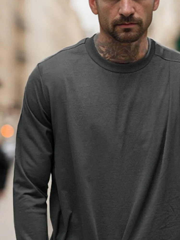 Casual Irregular Hem T-shirt - Image 3