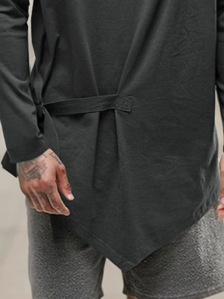 Casual Irregular Hem T-shirt - Image 4