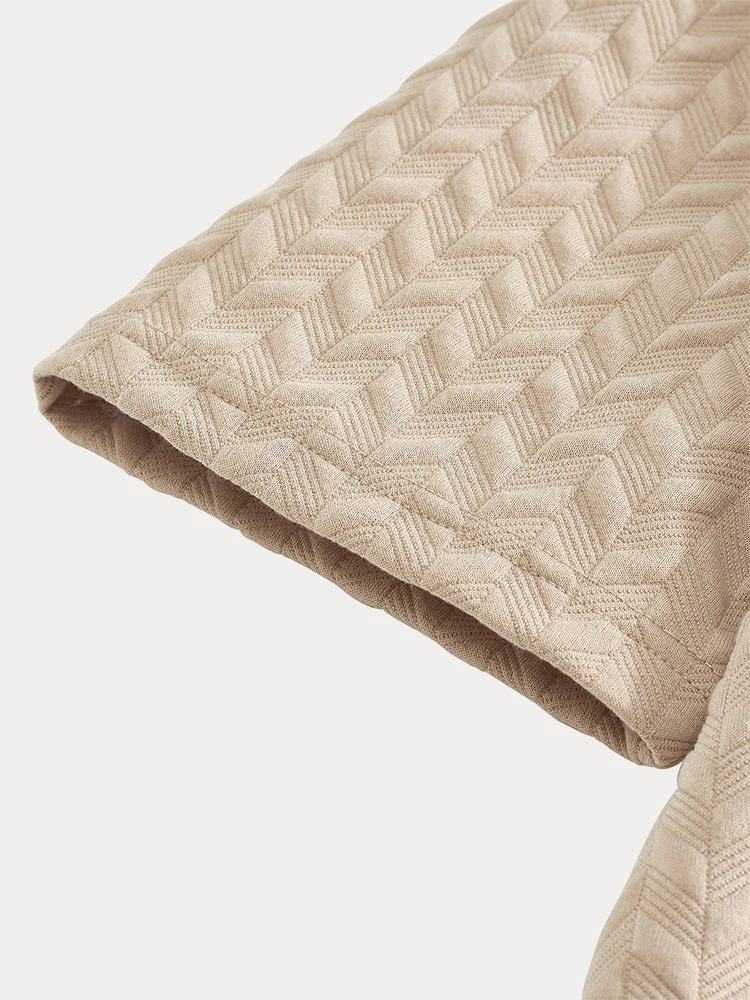 Casual Jacquard Textured Matching Set - Image 11