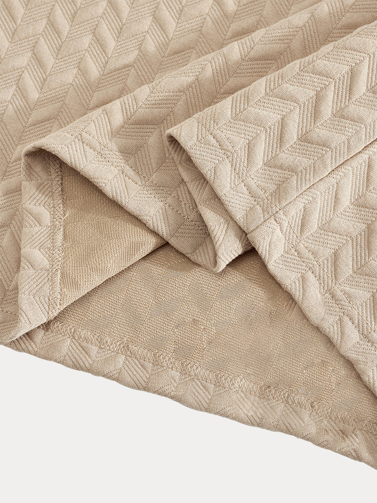 Casual Jacquard Textured Matching Set - Image 12