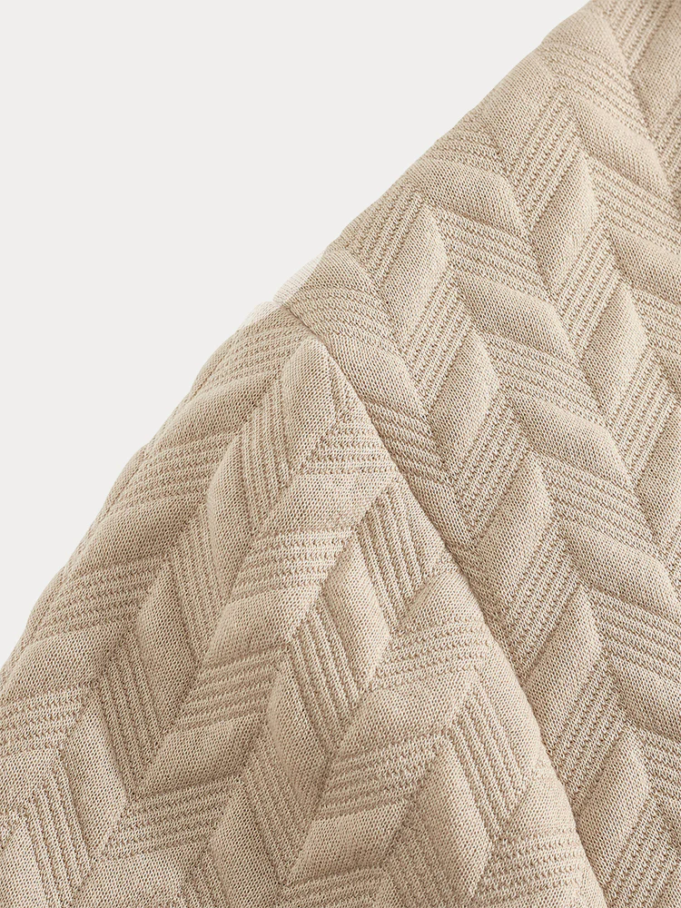 Casual Jacquard Textured Matching Set - Image 13