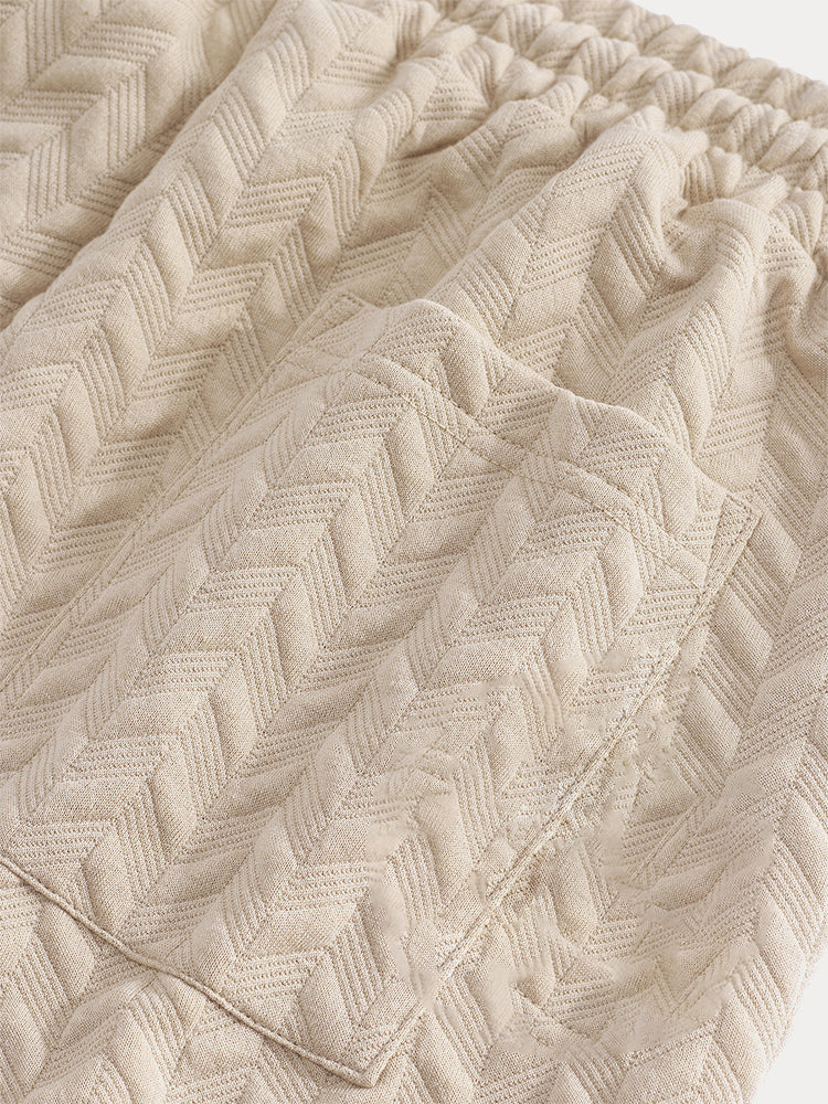 Casual Jacquard Textured Matching Set - Image 17