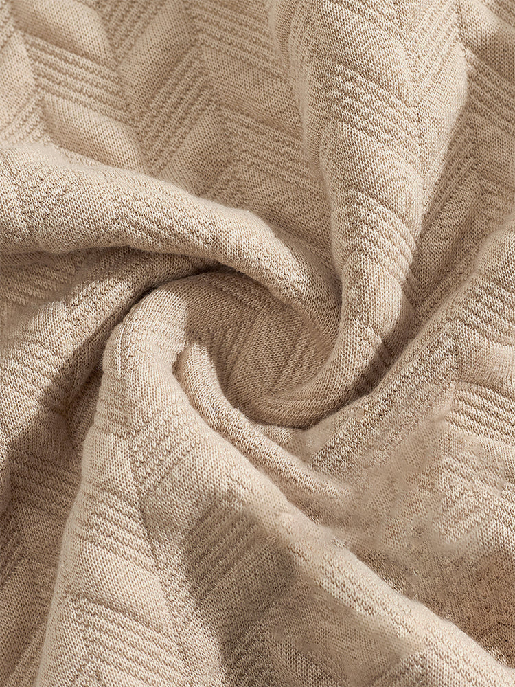 Casual Jacquard Textured Matching Set - Image 19