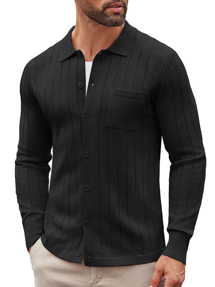 Casual Knit Ribbed Cardigan (US Only) - Image 4