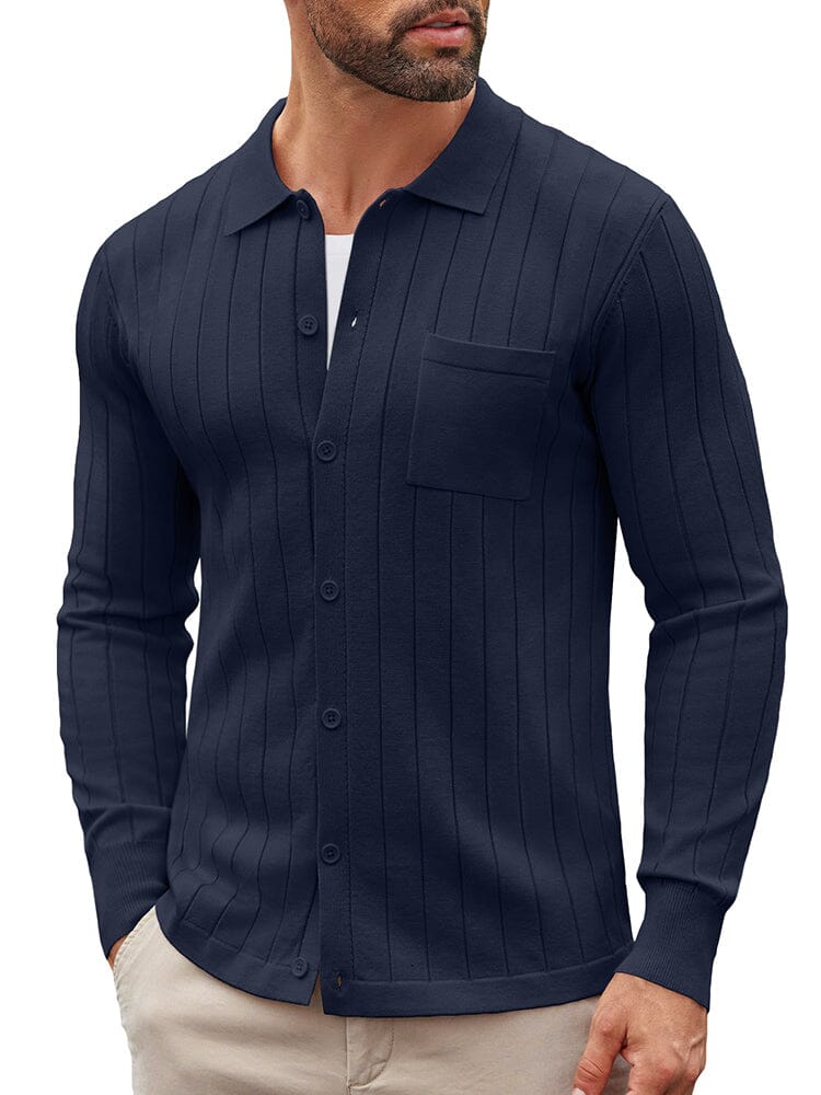 Casual Knit Ribbed Cardigan (US Only) - Image 5
