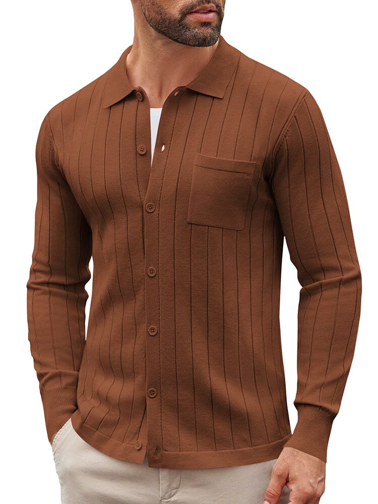 Casual Knit Ribbed Cardigan (US Only) - Image 7