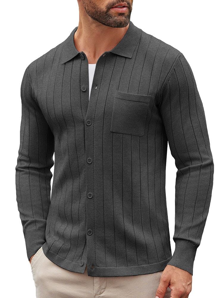 Casual Knit Ribbed Cardigan (US Only) - Image 9