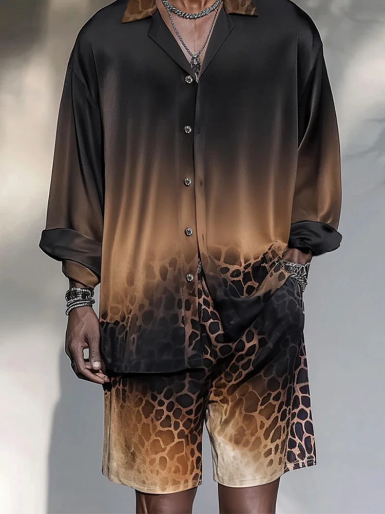 Casual Satin Leopard Print 2-Piece Set - Image 4