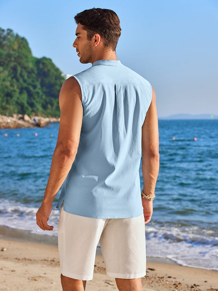 Casual Lightweight Henley Tank Top (US Only) - Image 9
