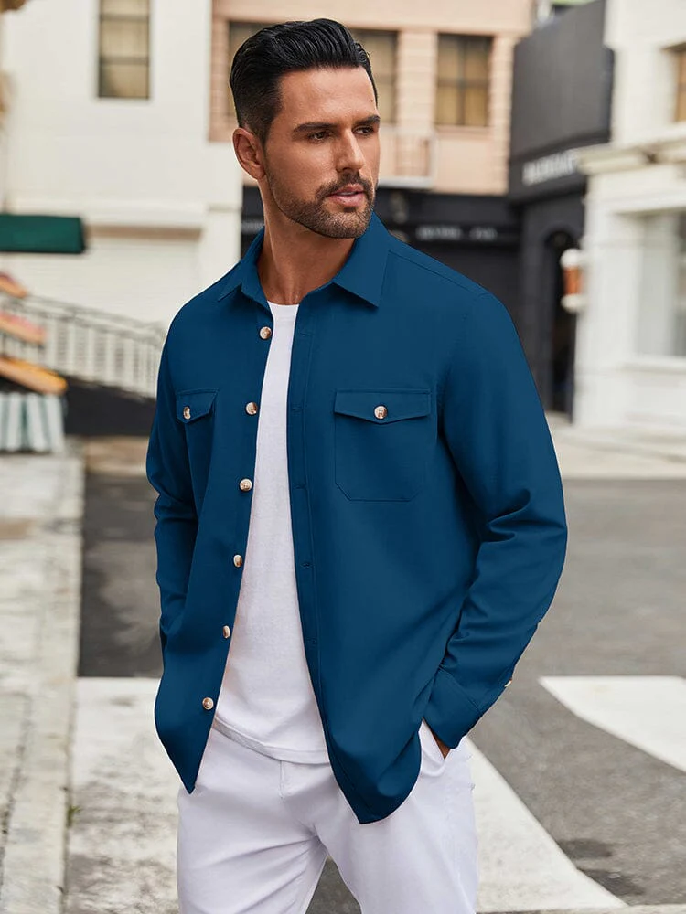 Casual Lightweight Shirt Jacket (US Only) - Image 12