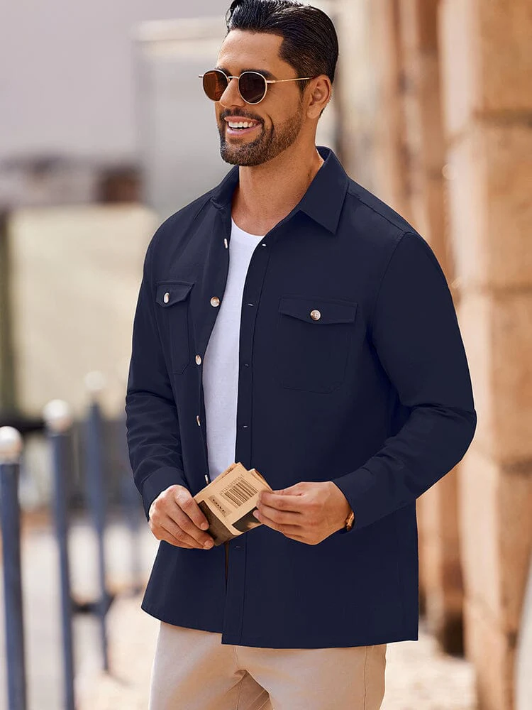 Casual Lightweight Shirt Jacket (US Only) - Image 14