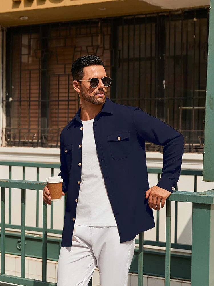 Casual Lightweight Shirt Jacket (US Only) - Image 16