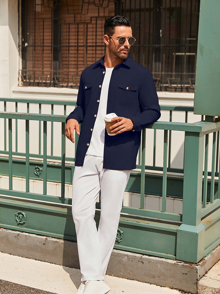 Casual Lightweight Shirt Jacket (US Only) - Image 17