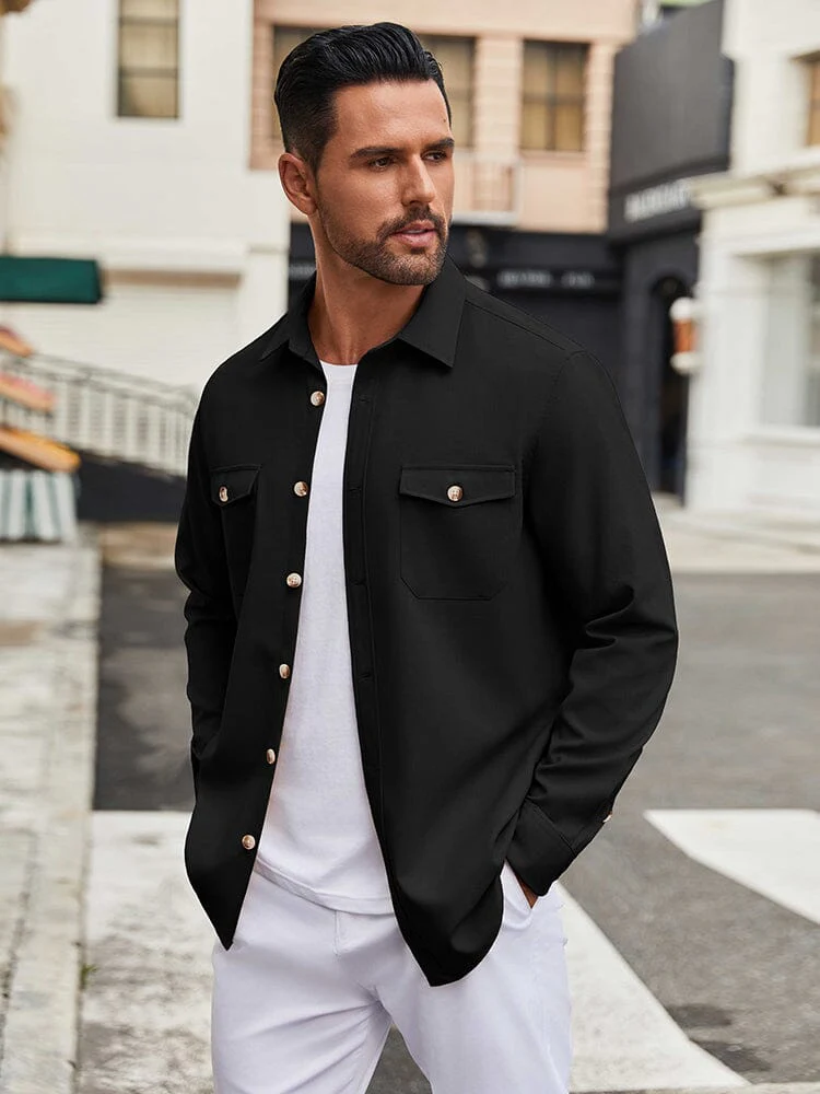 Casual Lightweight Shirt Jacket (US Only) - Image 2