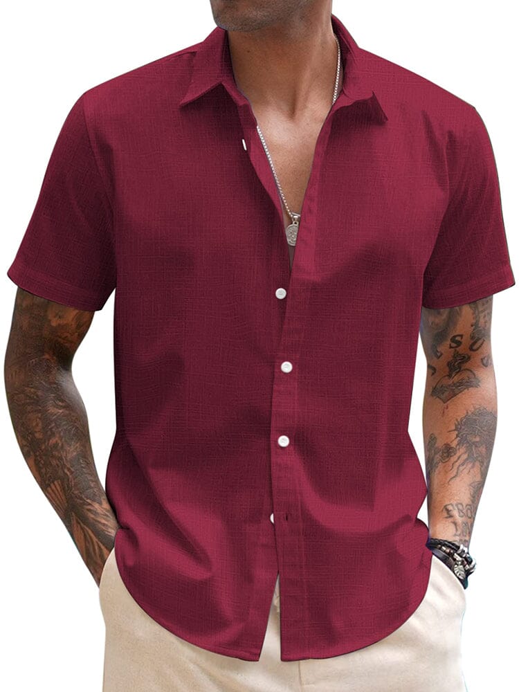 Casual Linen Blend Button Down Shirt (US Only) - Image 6