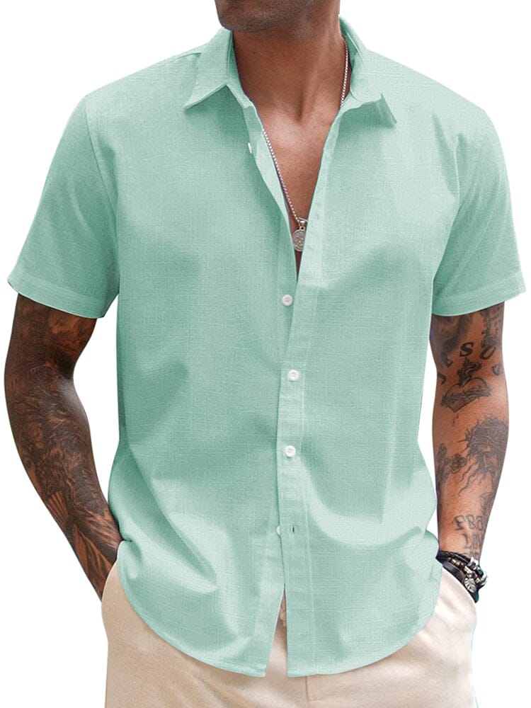 Casual Linen Blend Button Down Shirt (US Only) - Image 8