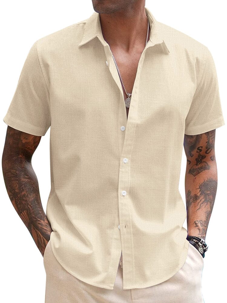 Casual Linen Blend Button Down Shirt (US Only) - Image 9