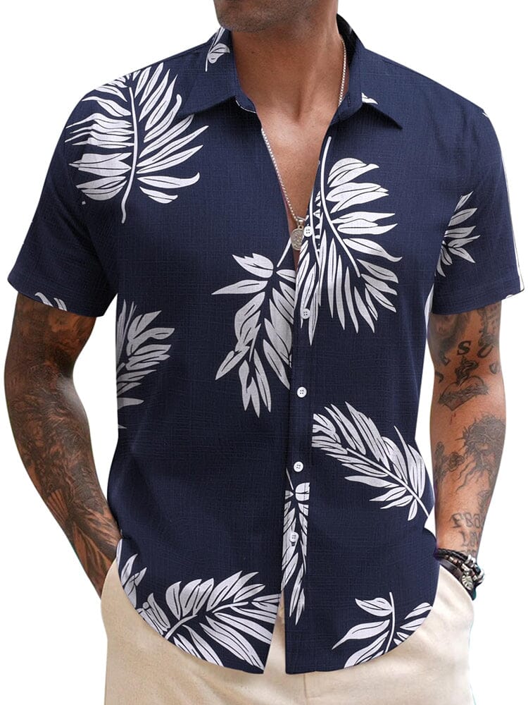 Casual Linen Blend Printed Shirt (US Only) - Image 12