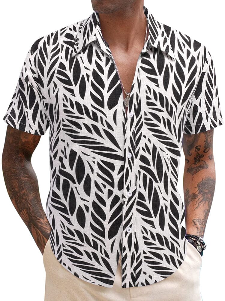 Casual Linen Blend Printed Shirt (US Only) - Image 13