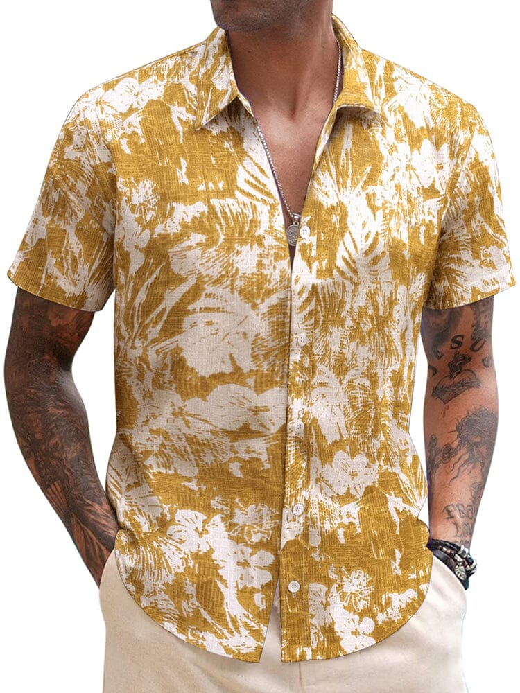 Casual Linen Blend Printed Shirt (US Only) - Image 2