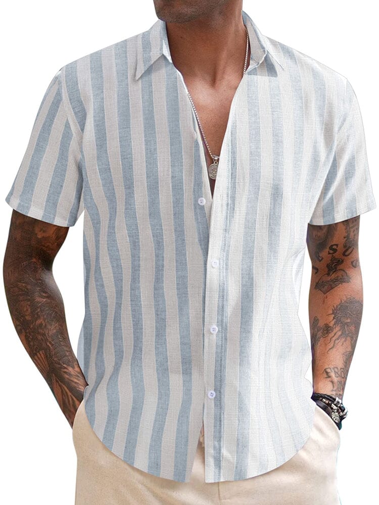 Casual Linen Blend Printed Shirt (US Only) - Image 7