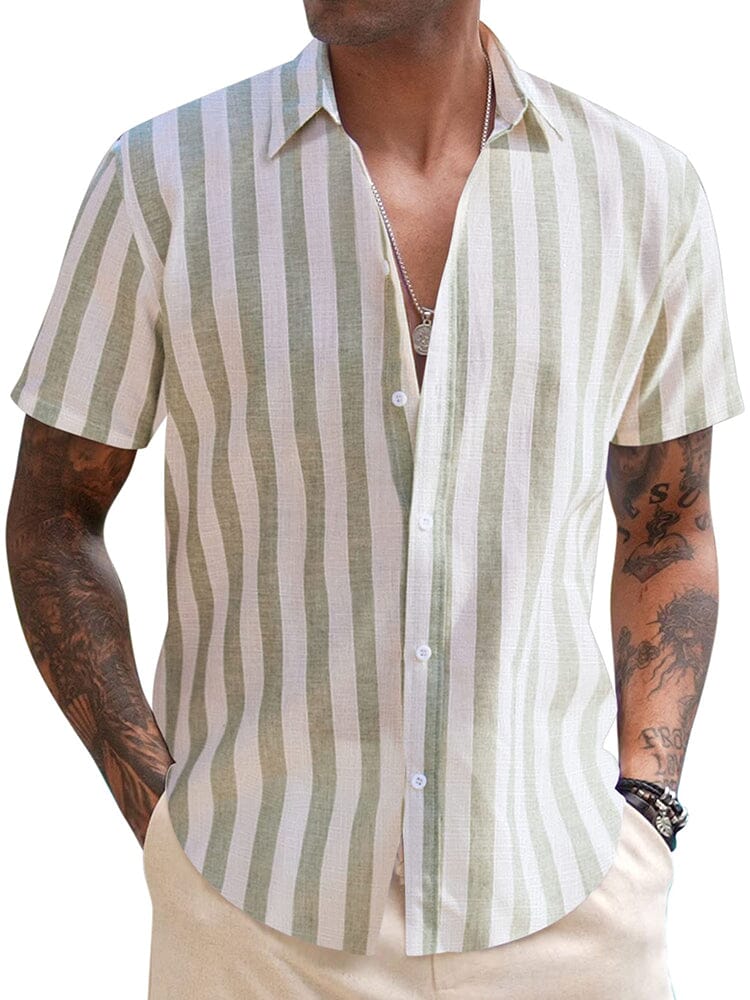 Casual Linen Blend Printed Shirt (US Only) - Image 9