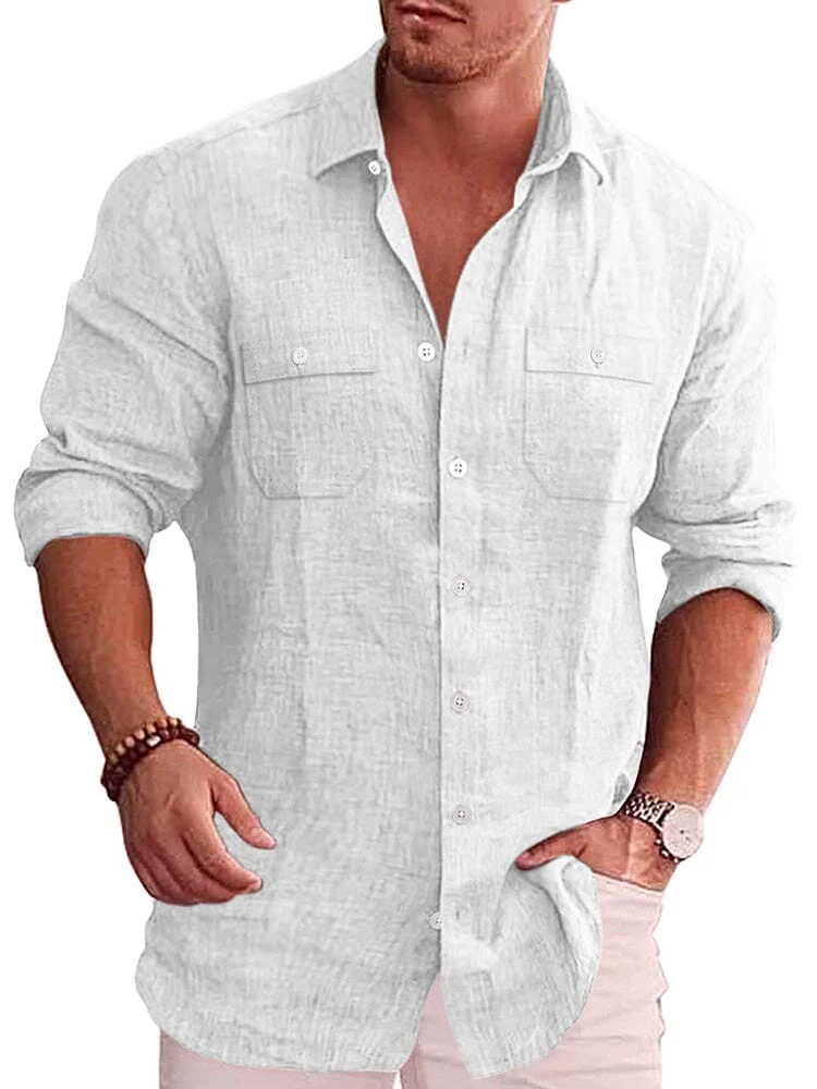 Casual Linen Blend Shirt (US Only) - Image 13