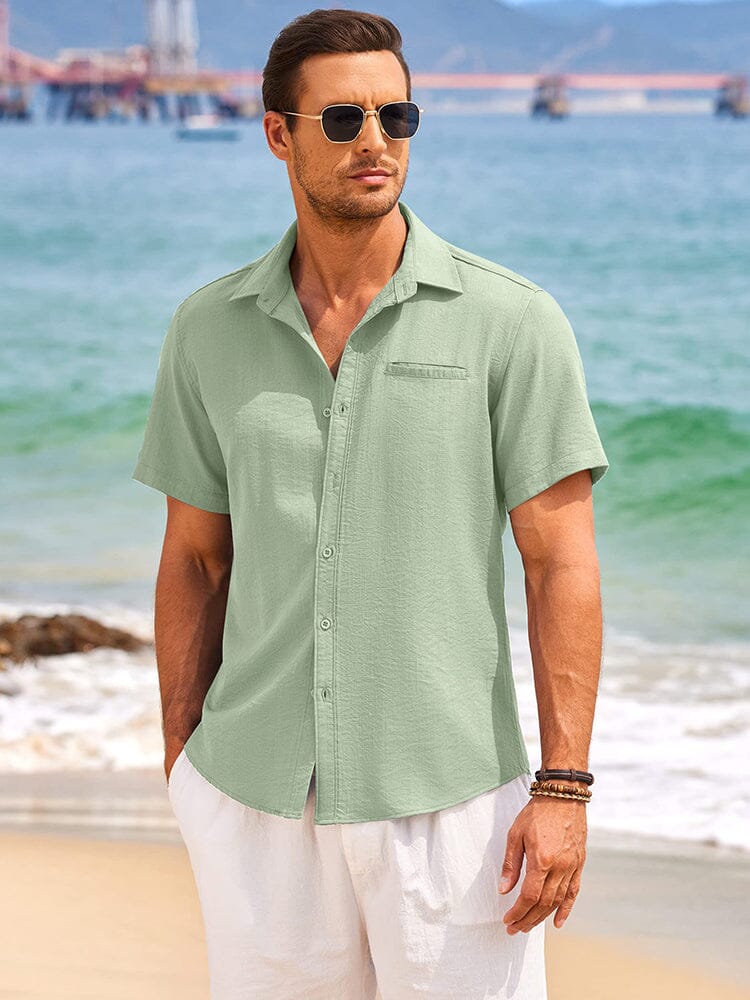 Casual Linen Button Down Shirt (US Only) - Image 13