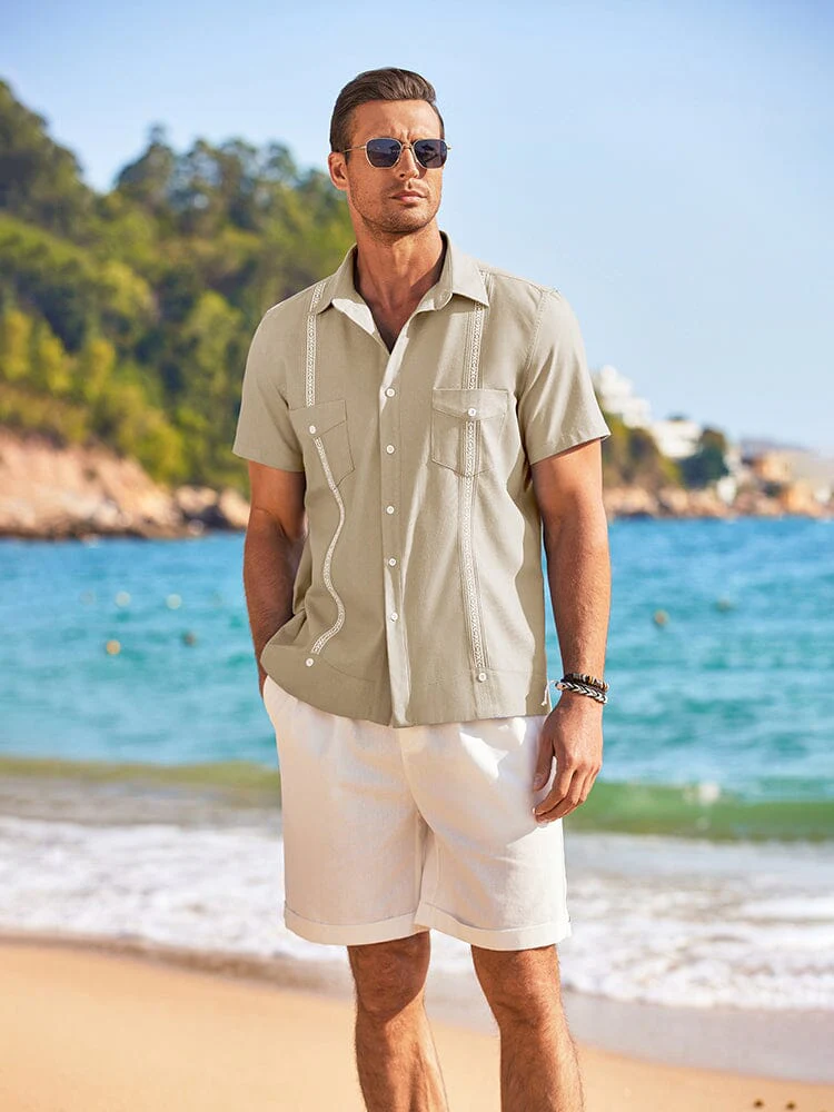 Casual Linen Cuban Shirts (US Only) - Image 4