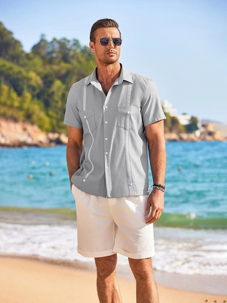 Casual Linen Cuban Shirts (US Only) - Image 6