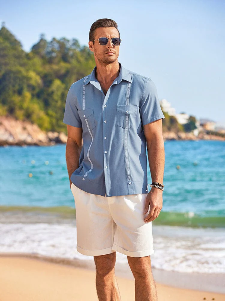 Casual Linen Cuban Shirts (US Only) - Image 7