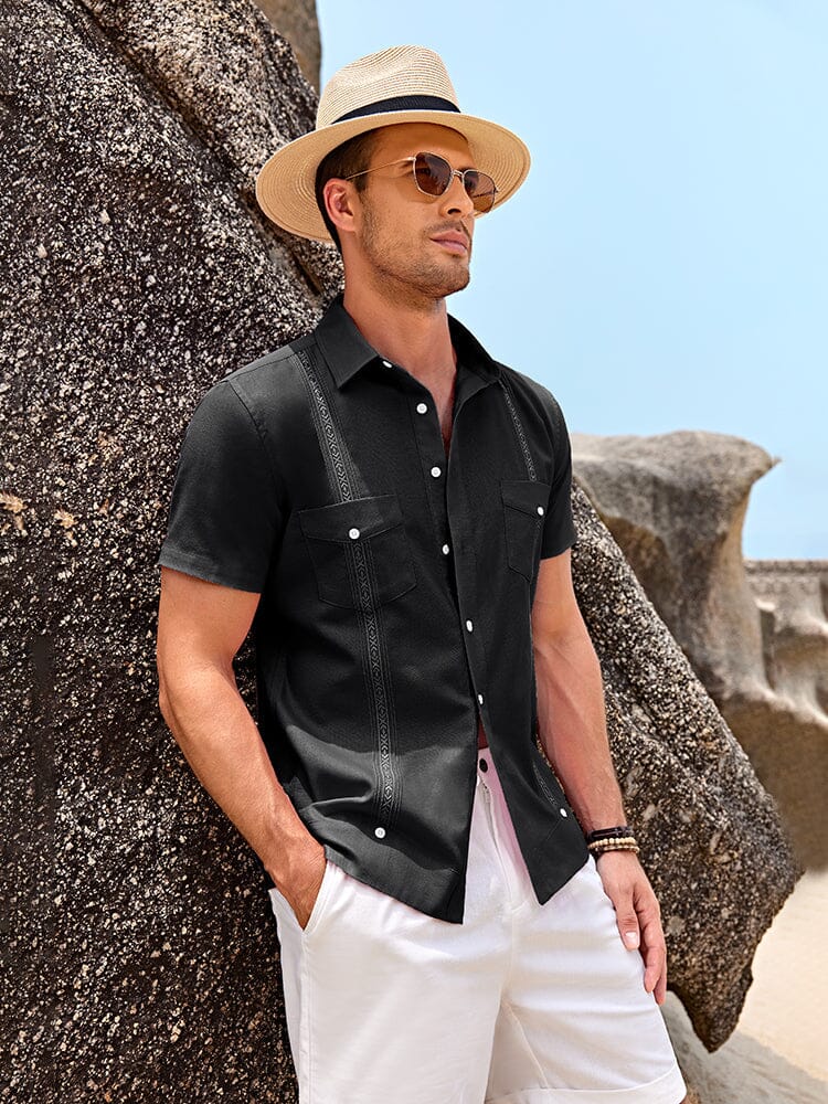 Casual Linen Cuban Shirts (US Only) - Image 9